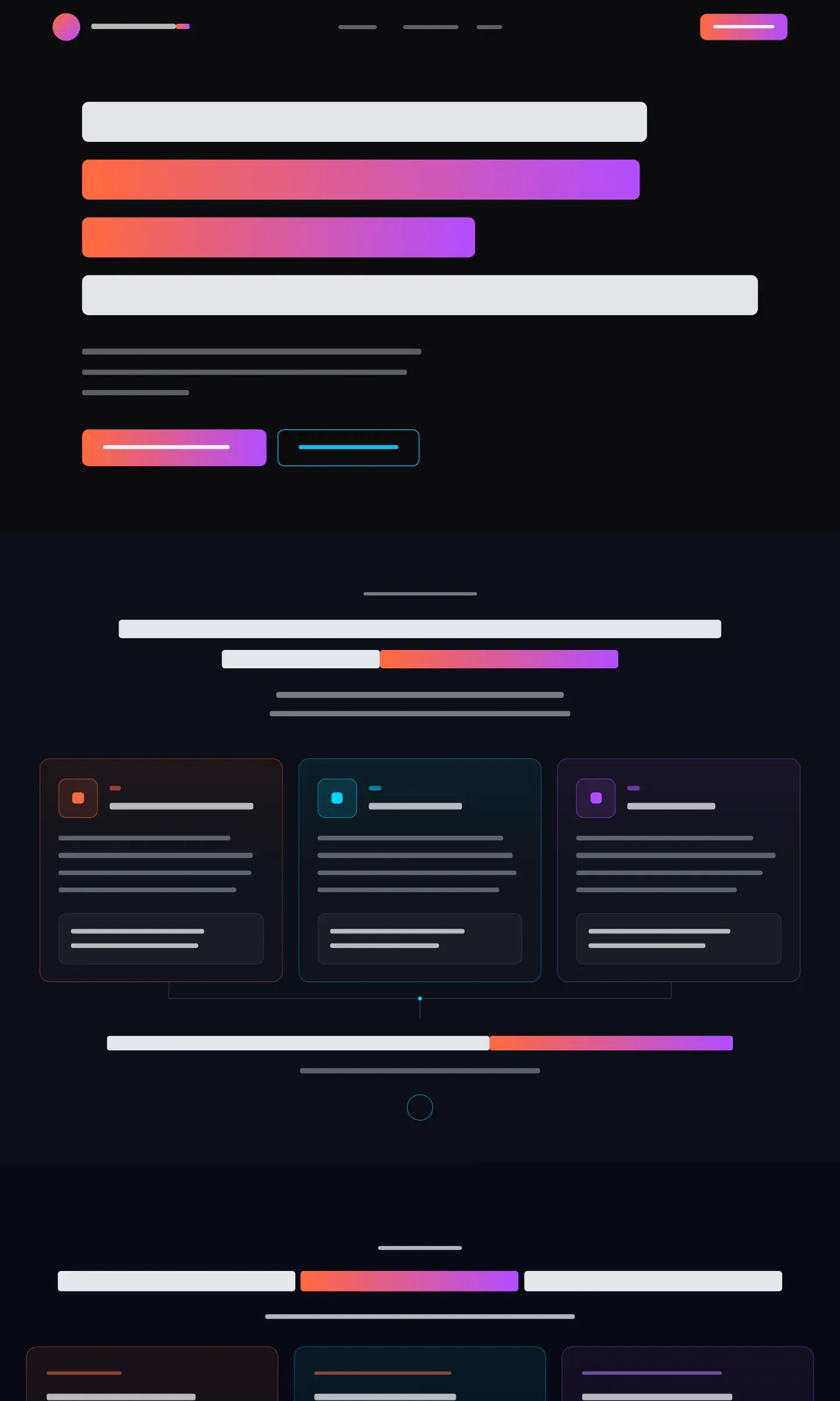 Summit Oak AI design stage: brand color, type scale and card layout as solid blocks